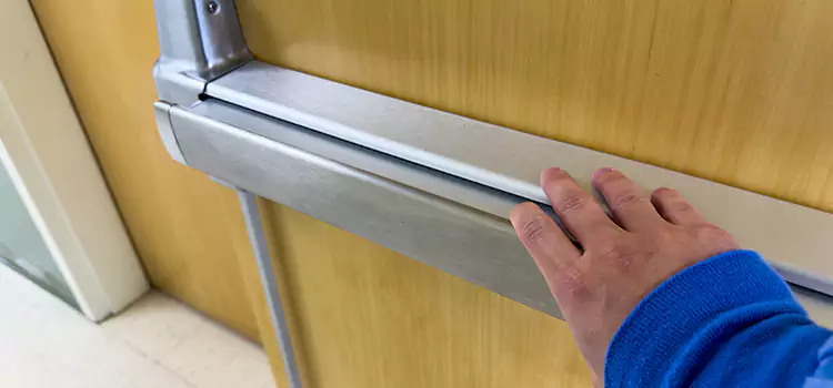 Installing a Push Bar on a Door Carteret